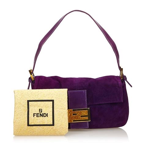 fendi baguette suede|genuine Fendi baguette.